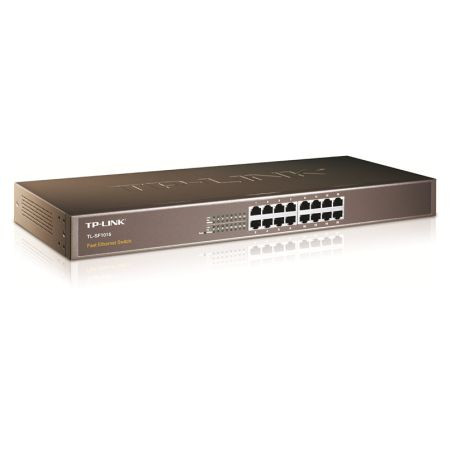 Tp-Link TL-SF1016 16-Port 10/100Mbps Unmanaged Rackmount Switch 19-" Steel TL-SF1016