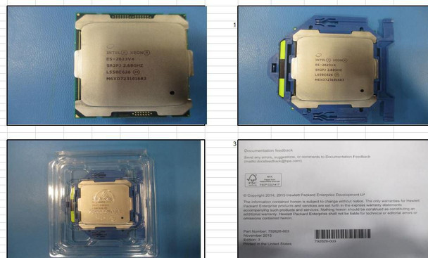 Hewlett Packard Enterprise 835610-001-RFB CPU BDW E5-2623 V4 4C 2.6GHZ 835610-001-RFB