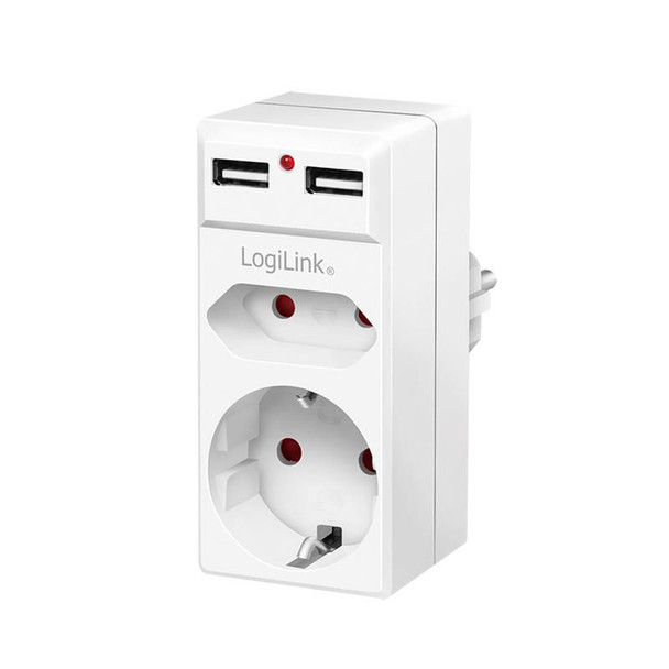 LogiLink PA0276 Surge Protector White 1 Ac PA0276
