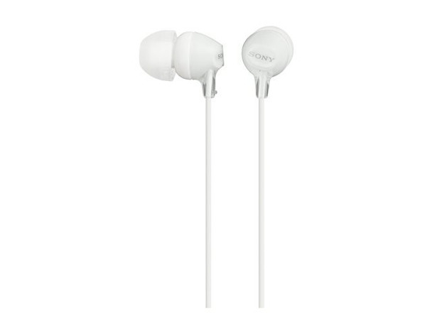 Sony Mdr-Ex15lp 3.5Mm Connector Wired White Earphones MDREX15LPW.AE