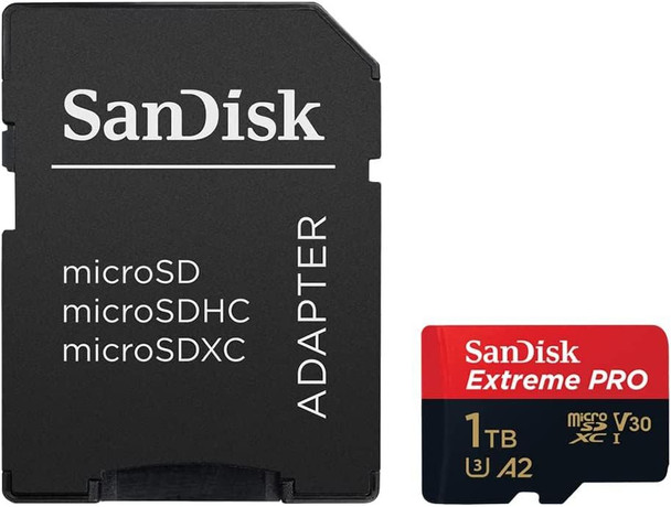 Sandisk Extreme Pro 1Tb Microsdxc Uhs-I Class 10 Memory Card And Adapter SDSQXCD-1T00-GN6MA