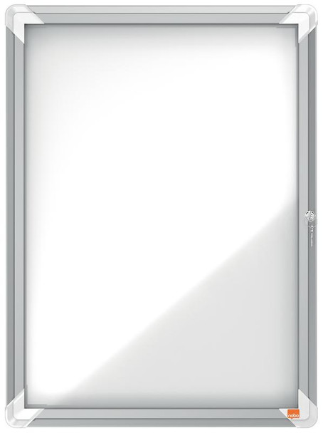 Nobo Premium Plus Outdoor Lockable Magnetic Whiteboard Display Case Aluminium Fr 1902577