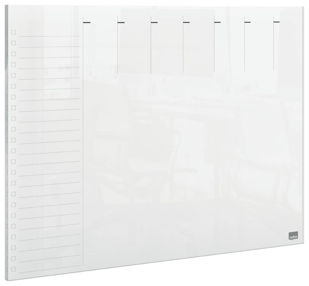 Nobo Transparent Acrylic Mini Whiteboard Weekly Planner Desktop Or Wall Mounted 1915614