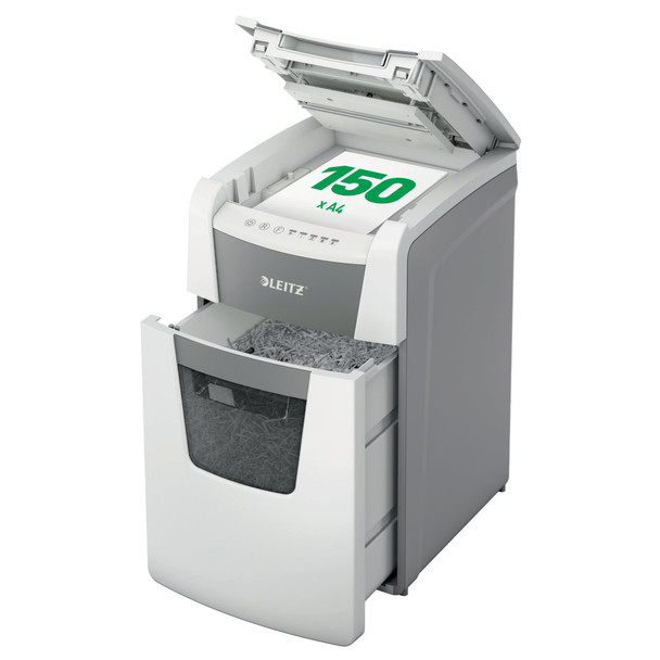 Leitz Iq Autofeed Office 150 Cross Cut Shredder 44 Litre 150 Sheet Automatic/8 S 80131000