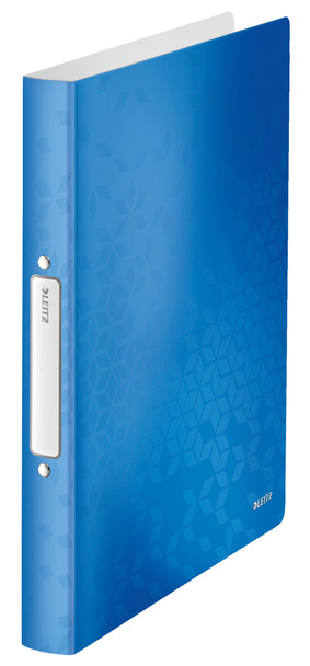 Leitz Wow Ring Binder Polypropylene 2 O-Ring A4 25Mm Rings Blue Metallic Pack 10 42570036