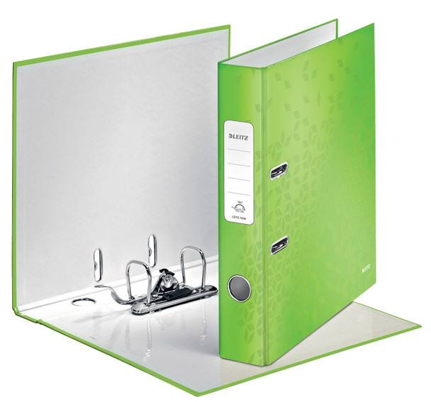 Leitz Lever Arch File 180 Wow A4 50Mm Green Pack 10 - 10060054 10060054
