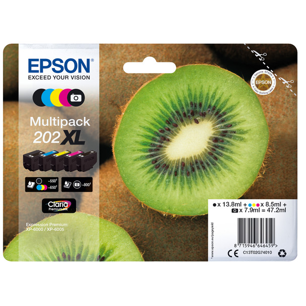 Epson Kiwi 202XL Multicolour Ink Cartridge C13T02G74010