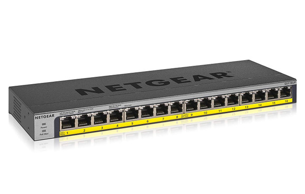 16 Port 76W Poe Gigabit Ethernet Switch GS116LP-100EUS