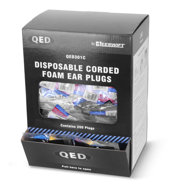 Qed Corded Ear Plugs En352-2:2002 Pack 200 - QED301C QED301C