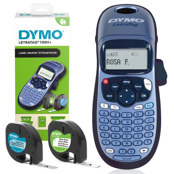 Dymo Letratag Lt-100H+  Label Maker Machine With Wall-Holder And Paper & Clear P 2174580