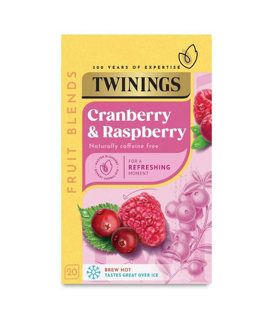 Twinings Raspberry & Cranberry Tea Bags Pack 20 - 0403143 0403143