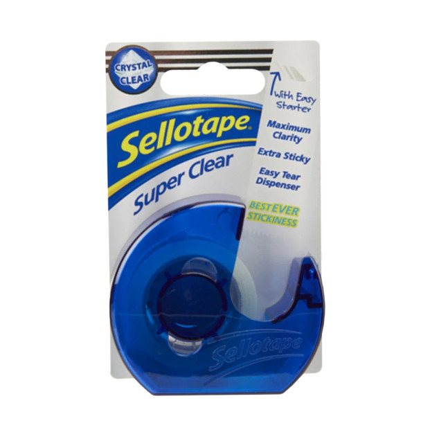 Sellotape Super Clear Tape And Dispenser 18Mm X 15M Pack 6 - 1765966 1765966