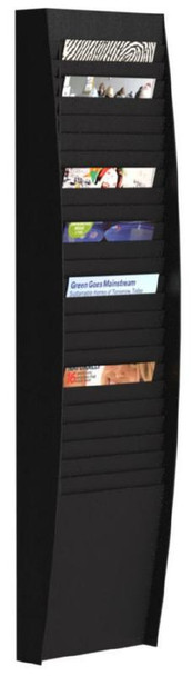 Fast Paper Document Control Panel/Literature Holder 1 X 25 Compartment A4 Black FV12501