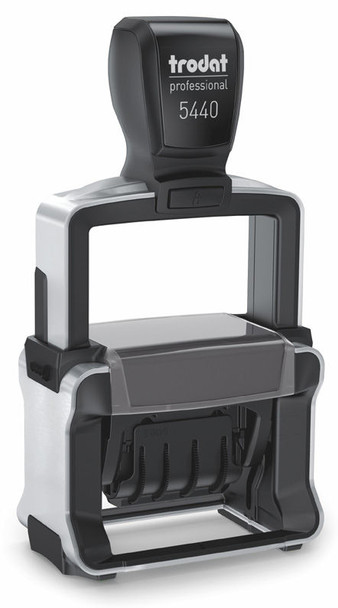 Trodat Professional 5440/L Self Inking Word And Date Stamp 49X28mm Blue/Red Ink 121427