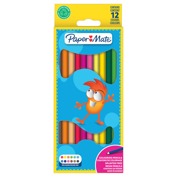 Paper Mate Childrens Colouring Pencils Pre-Sharpened Coloured Pencils Assorted C 2166490