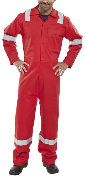 Beeswift Nordic Design Fire Retardant Boilersuit Red Size 42 CFRBSNDRE42