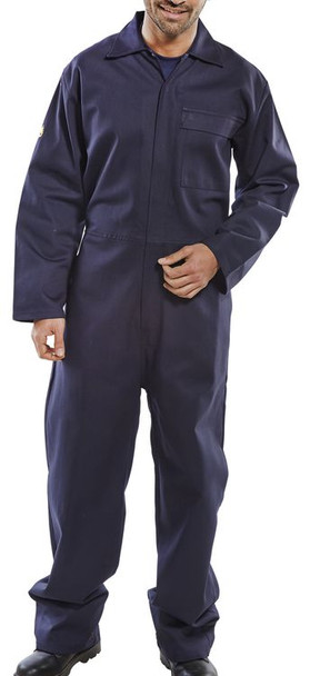 Beeswift Fire Retardant Boilersuit Navy Blue Size 44 CFRBSN44