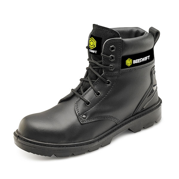 Beeswift Smooth Leather 6 " Boot Black Size 9 CF2BL09