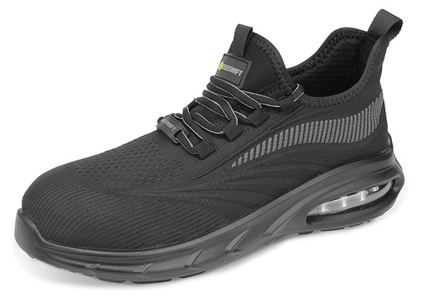 Beeswift Sutton Flyknit Composite Bubble Sole Safety Work Trainer Black Size 4 CF10104