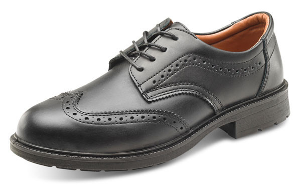 Beeswift Brogue Shoe Black Size 12 CF11512