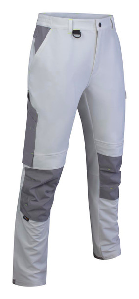 Beeswift Flex Workwear Trousers White/Grey Size 42R SFTWHGY42R