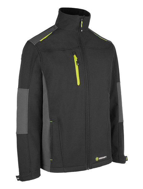 Beeswift Flex Softshell Jacket Black/Grey Size XL SFSJBLGYXL