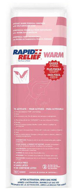 Rapid Relief Instant Warm Perineal Compress 5"X 16" White Size 16" RA94640