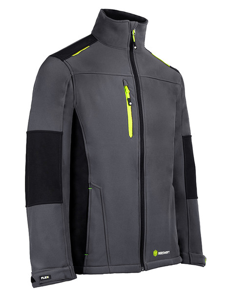 Beeswift Flex Softshell Jacket Grey / Black Size L SFSJGYBLL