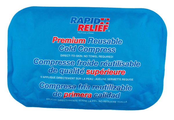 Rapid Relief Premium Reusable Cold Compress 8"X 12" Blue Size 12" RA11270