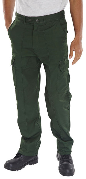 Beeswift Super Drivers Trousers Bottle Green Size 38 PCTHWBG38
