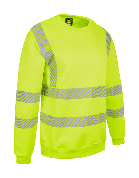 Beeswift Womens Hi-Vis Sweatshirt Saturn Yellow Size M WSSENSYM