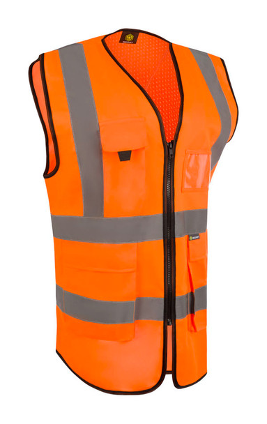 Beeswift Womens Hi-Vis Exec Waistcoat Orange Size M WEWCORM