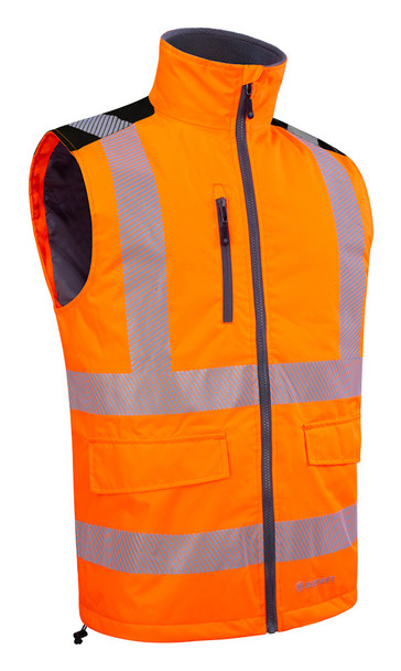 Mens Two-Tone Bodywarmer Orange / Black Size XXL PBWTT01ORBLXXL