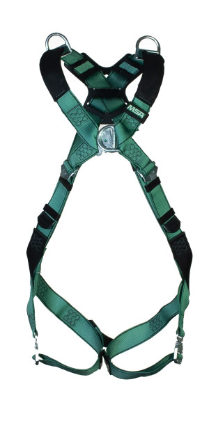 Msa Xs V-form Back/Chest/Shoulder D-Ring Bayonet Harness Green Size XS MSA10206045