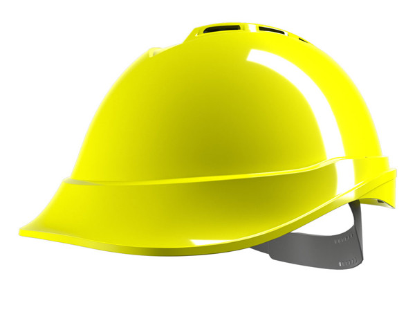 Msa V-Gard 200 Vented Safety Helmet Hi Vis Yellow MSAGV6A1HY