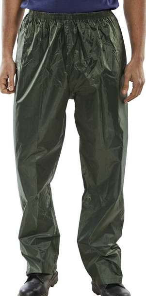 Beeswift Nylon Trousers Olive Green Size S NBDTOS