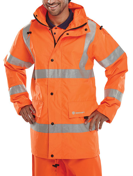 Beeswift Jubilee Hi-Vis Jacket Orange Size XXXXL JJOR4XL