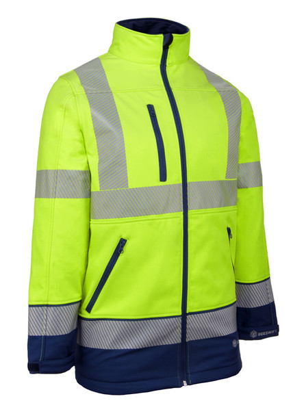 Beeswift Deltic Hi-Vis Two-Tone Soft Shell Jacket Saturn Yellow / Royal Size XXL HVTT040SYRXXL