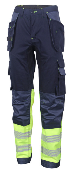 Beeswift Deltic Hi-Vis Two-Tone Trousers Saturn Yellow / Navy Size 40S HVTT080SYN40S