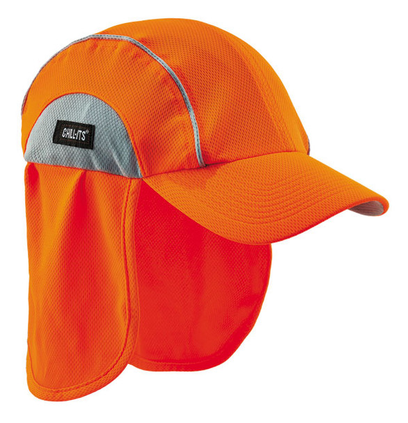 Ergodyne High Performance Baseball Cap With Neck Shade Orange EY6650OR