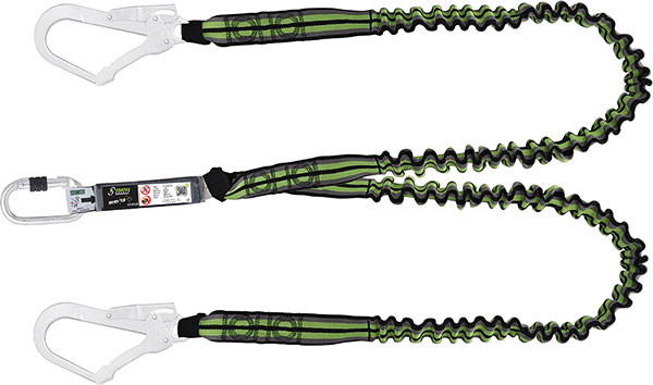 Kratos 1.5Mtr Lanyard Shock Absorber Black/Green Size 1.5M HSFA3080015