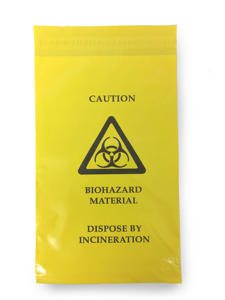 Click Medical Self Seal Waste Bag 205 X 305Mm Yellow Size 205 X 305MM CM1710