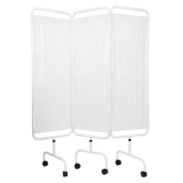 Click Medical Three Curtain Privacy Screen White CM1711