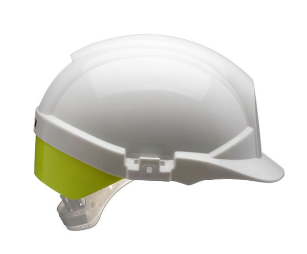 Centurion Reflex Safety Helmet With Hi-Vis Yellow Rear White CNS12WHVYA