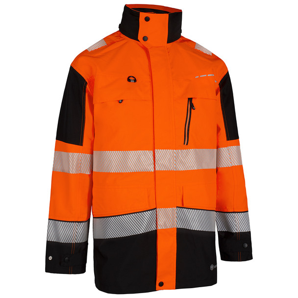 Beeswift Deltic Hi-Vis Two-Tone Ripstop Breathable Waterproof Jacket Orange M BSDJTTORBLM