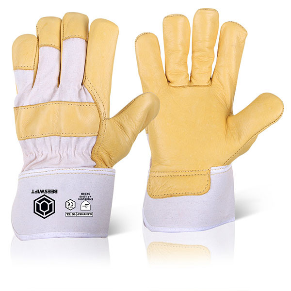 Beeswift Canadian Hide Rigger Gloves Yellow CANYHSPN