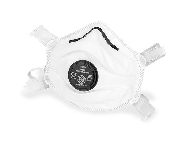 Ffp3 Moulded Valved Cup Respirator White BS033
