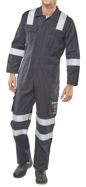 Beeswift Arc Compliant Boilersuit Navy Blue Size 42 CARC6N42