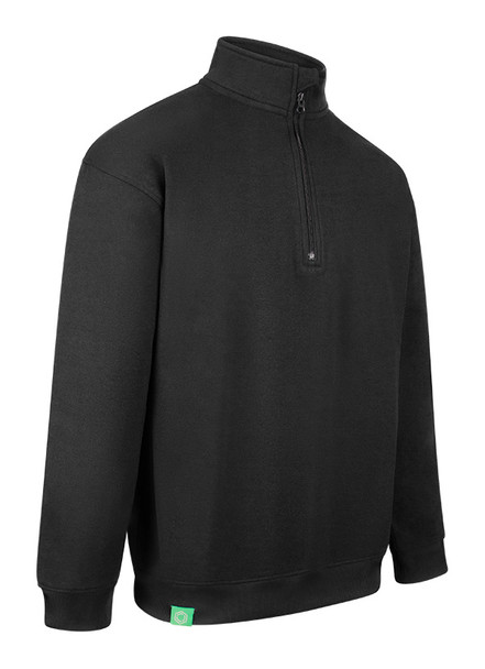 Beeswift Envirowear Recyclable Quarter Zip Sweatshirt Black Size L EWCQZBLL