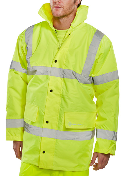 Beeswift Constructor Hi-Vis Jacket Saturn Yellow Size L CTJENGSYL